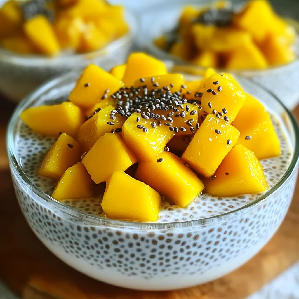 Chia coco mangue petit déj