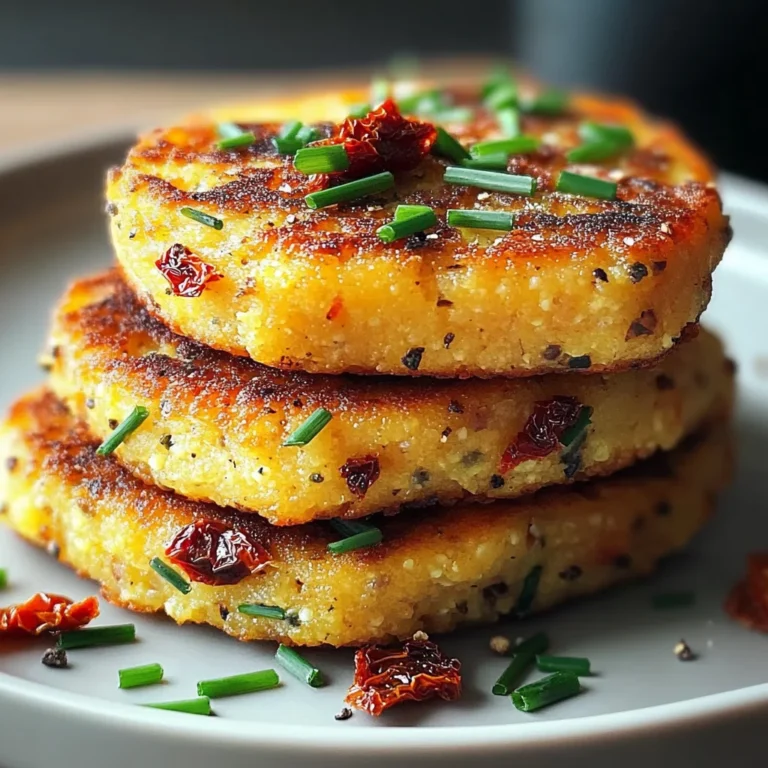Galettes de Polenta aux Tomates Séchées