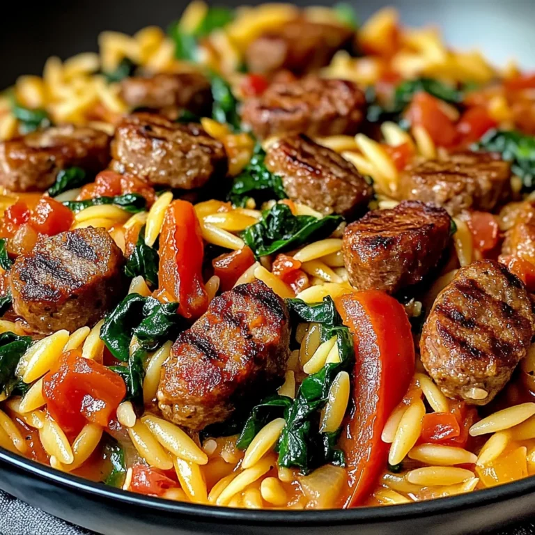 Poêlée Saucisse et Orzo