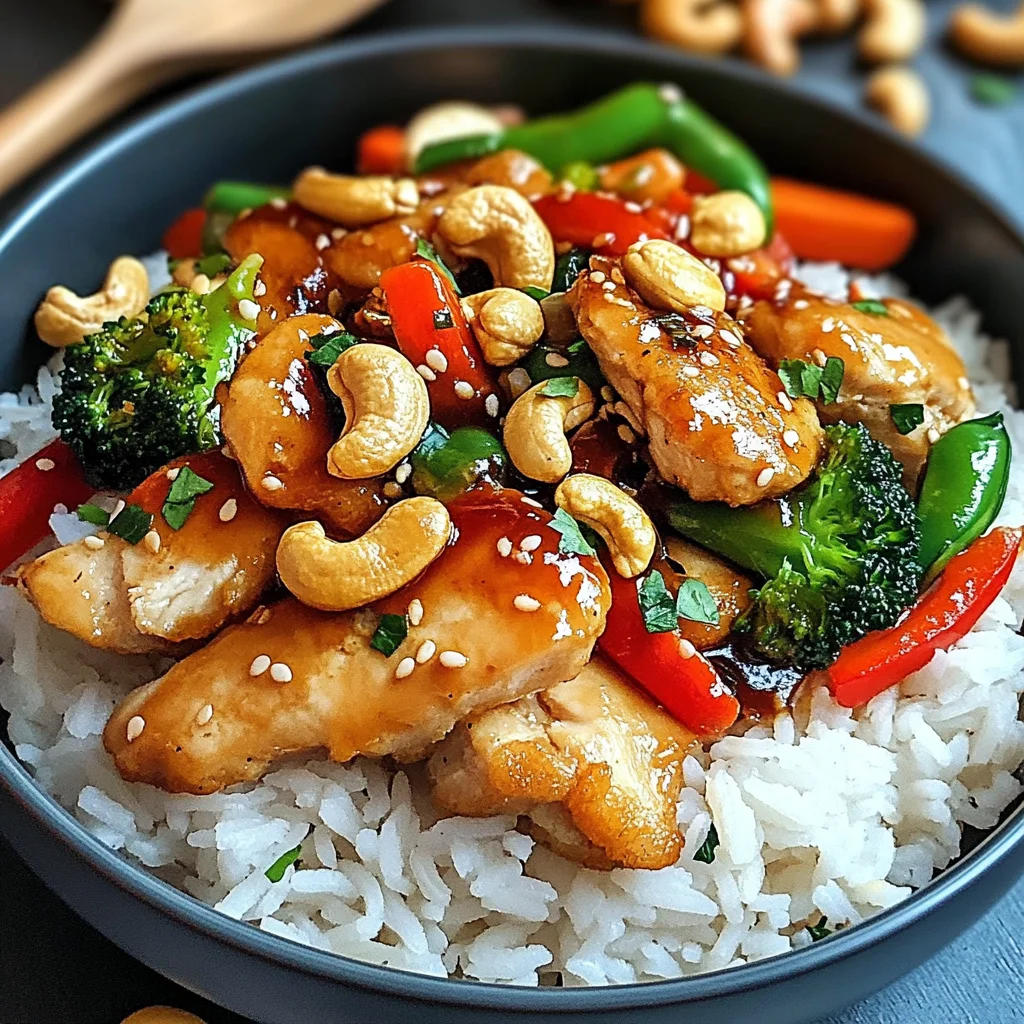 Poulet aux noix de cajou savoureux