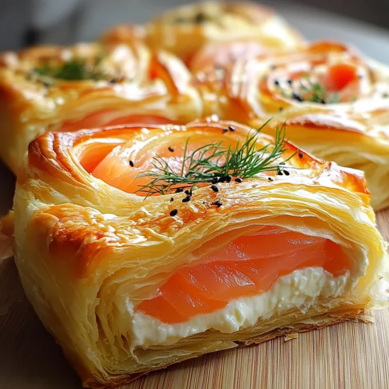 Roulés feuilletés saumon fromage