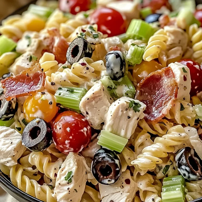 Salade de poulet et pâtes