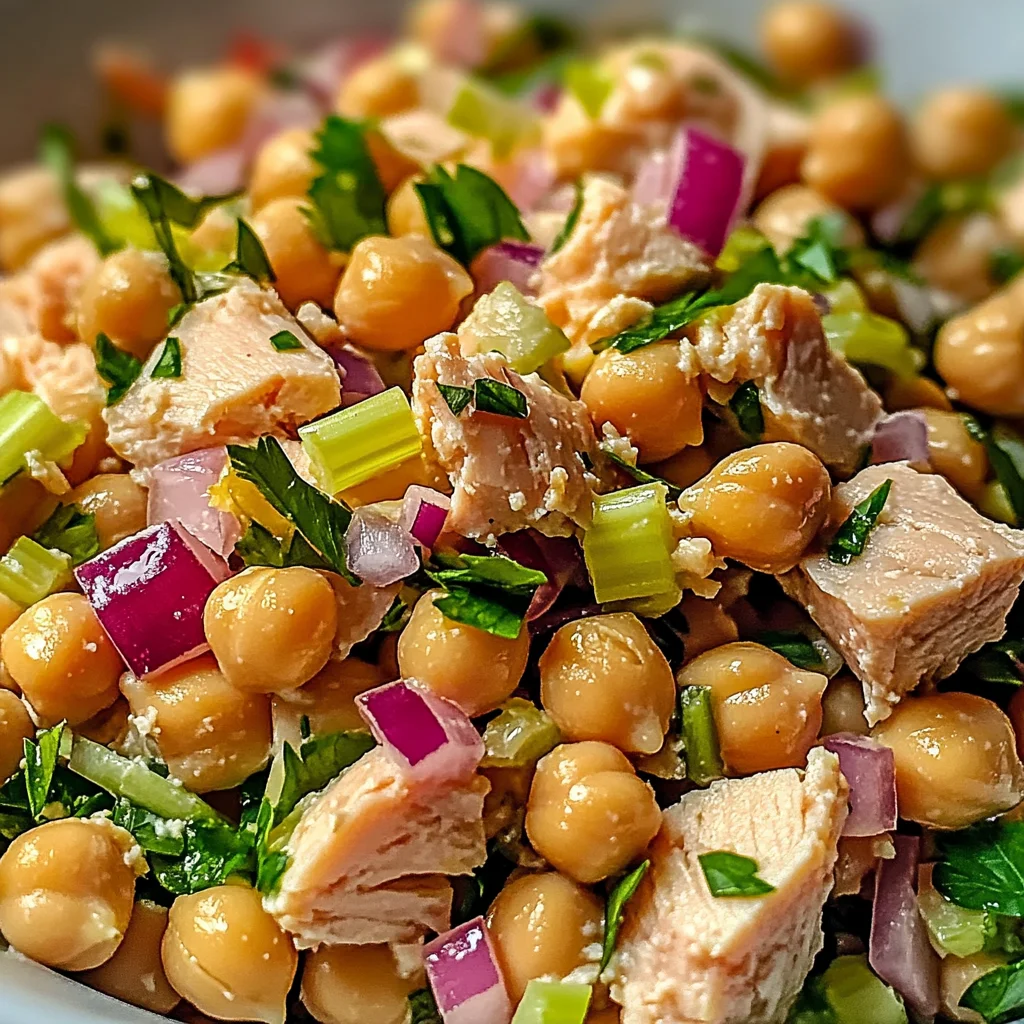 Salade rapide pois chiches thon