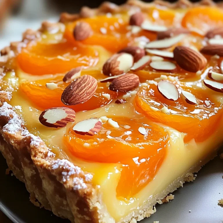 Tarte moelleuse abricots amandes
