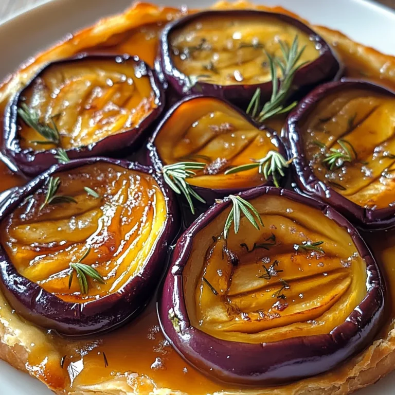 Tarte tatin aux aubergines
