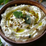 Crème de feta à la menthe et pistache