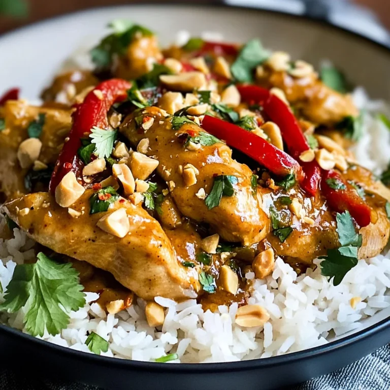 Poulet thaï sauce cacahuète