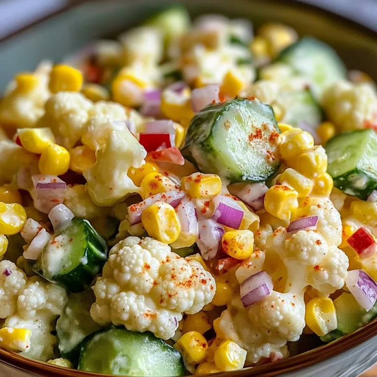 Salade chou-fleur maïs concombre