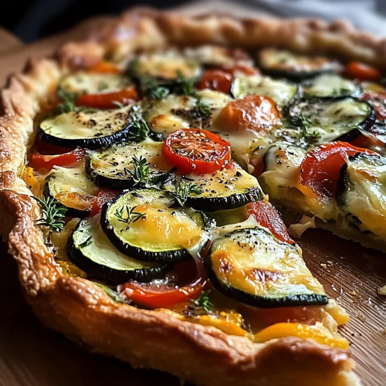 Tarte aux légumes colorés
