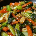 Wok croustillant aux légumes asiatiques